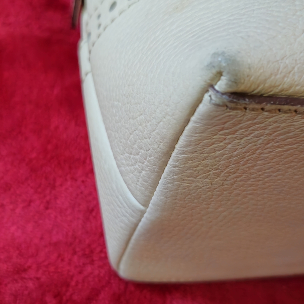 Dooney & Bourke Cream Leather Satchel - Picture 7 of 16